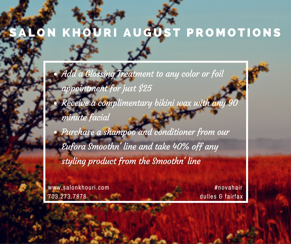 August 2015 Promotions